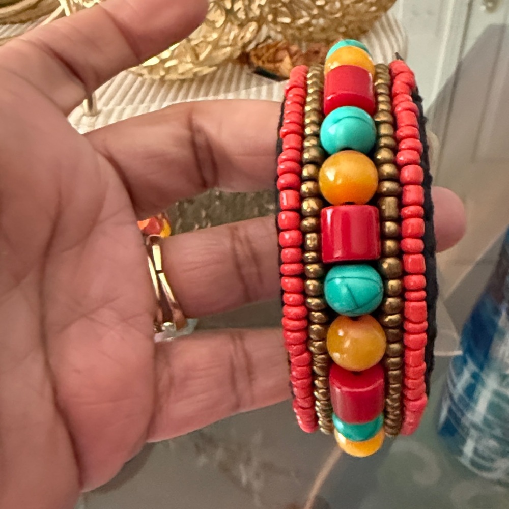 Colorful Mosaic and Beaded Bracelets - Picture 3 of 5